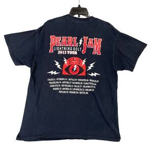 Pearl Jam Lightning Bolt 2013 Tour Graphic Tee Mens XL Vintage Rock Bandwear